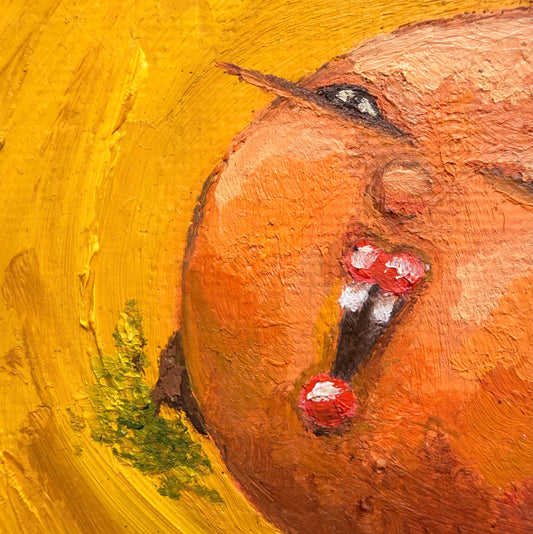 Close-up of the character’s face and layered brushwork in "I feel I am a star"